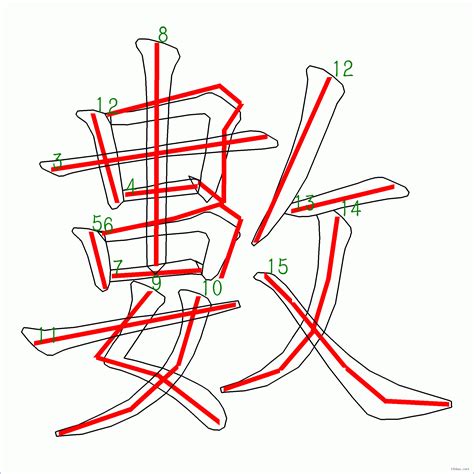 數 筆劃|漢字: 數的筆畫順序 (“數”15劃) 